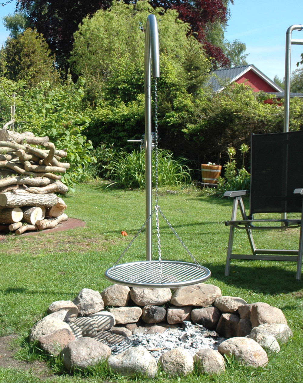 PETER - DREIBEIN-SCHWENKGRILL - Grillrost 50 Cm Aus Edelstahl