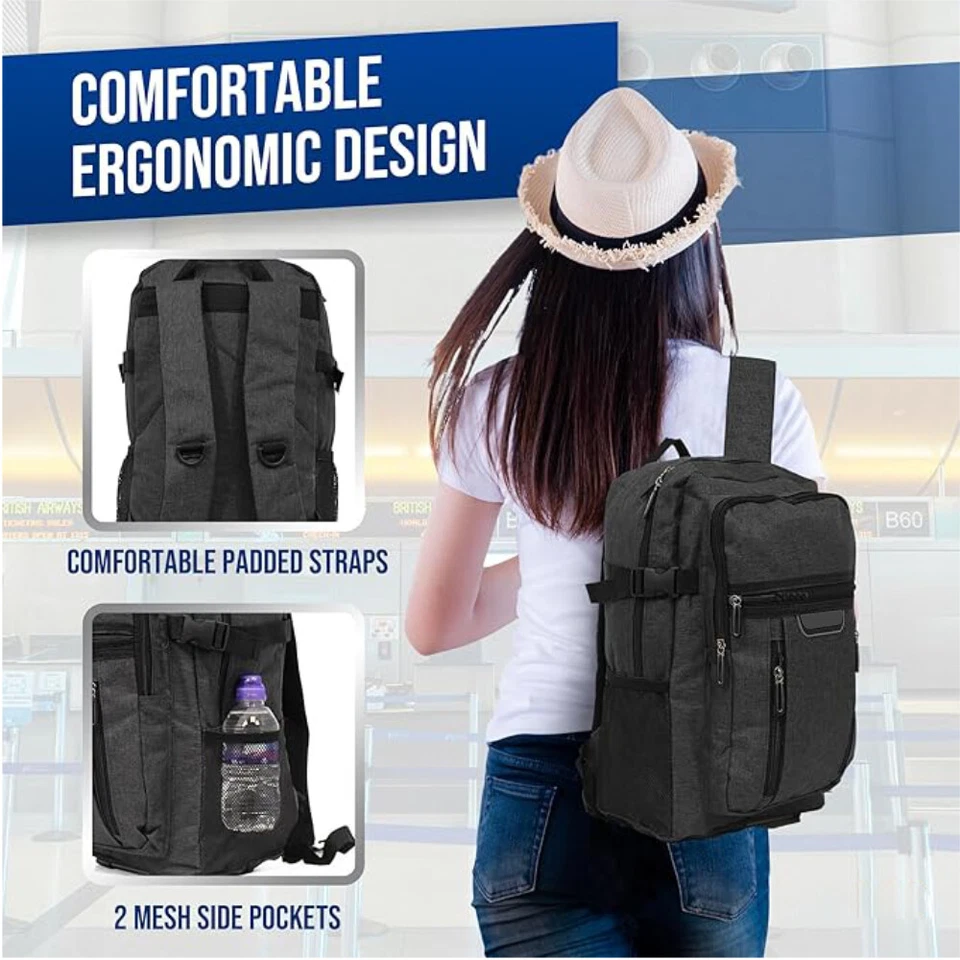 Easyjet Approved Cabin Bag 45x36x20 Backpack Under Seat Baggage Luggage Quality - Image 3 of 4