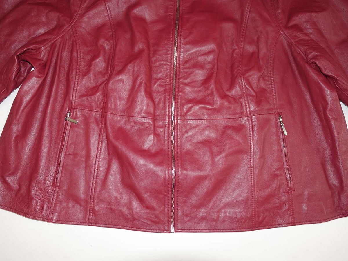 ジャケット・アウター unknown London lether jacket red VINTAGE RED LEATHER JACKET – Unknown London