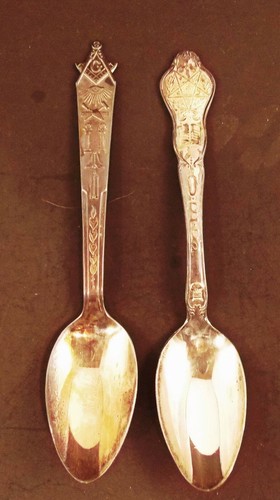 Masonic & Order Eastern Star OES silverplate spoons Klitzner, Prov R.I. 5.5" - Picture 1 of 4