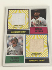 Correa & Buxton #DPMCR-BC (2025 Topps Heritage Dual Player MLB Collection Relic)