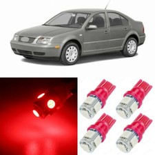 11 X Ultra Red Interior Led Lights Package For 1999 - 2004 Volkswagen Vw Jetta