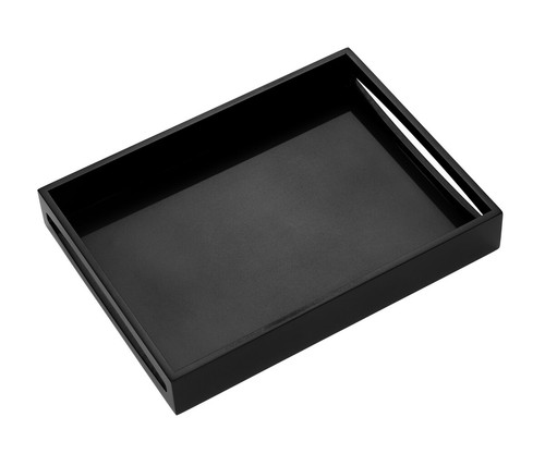 Tray With Handles Black Serving Tray Candle Tray Decorative Wooden Oak Acacia - Picture 8 of 40