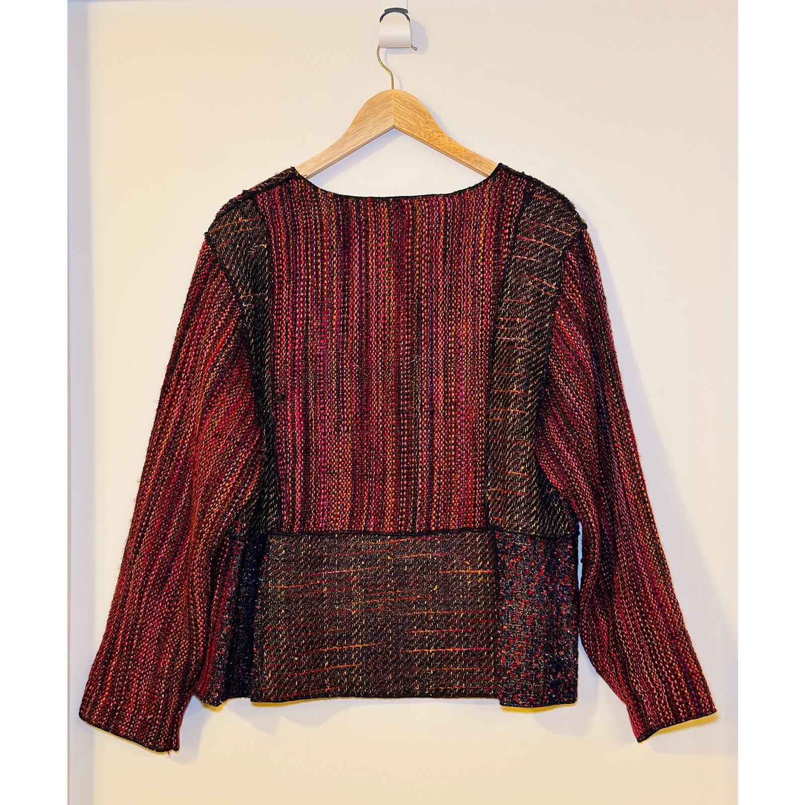 Notations Womens Multicolor Tweed Patchwork Lagen… - image 4