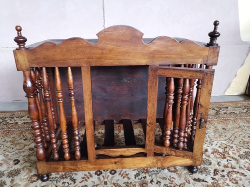 MOBILE PORTA PANE IN NOCE LUIGI FILIPPO INTEGRO ORIGINALE EPOCA 800' RESTAURATO - Foto 4 di 24
