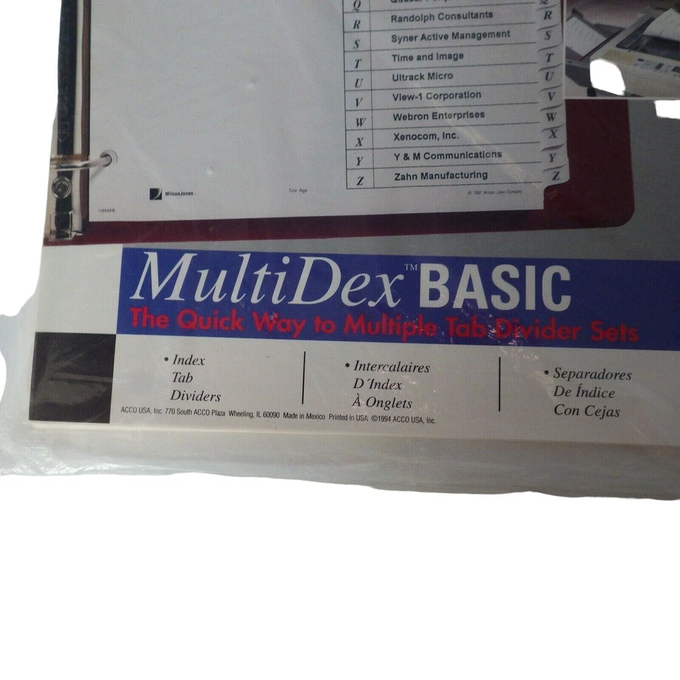Divisores de pestañas de índice básico Wilson Jones Multi Dex de la A a la Z 90201 alfabéticos Foto 4 de 4