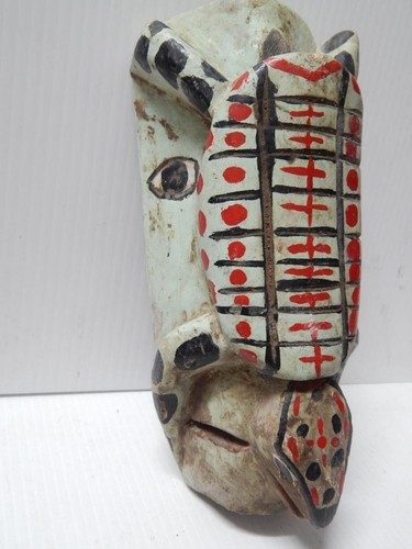 ANTIQUE / VINTAGE MEXICAN  TURTLE TRANSFORMATION MASK / SCULPTURE CARVED WOOD