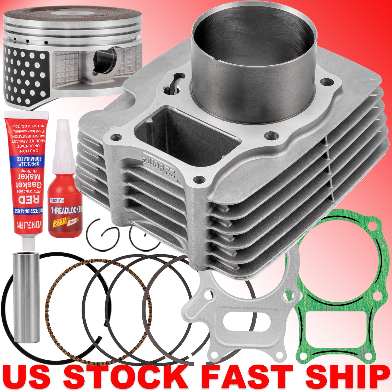 for Honda TRX250TE Recon 250 2002-2021 Big bore 74mm Cylinder