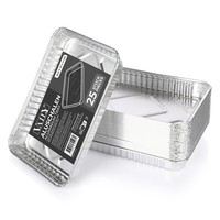 Vaily Alu Tropfschalen Grillschalen Groß 100Er Pack - Fettauffangschale 32X23 Cm