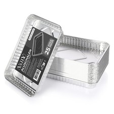 Vaily Alu Tropfschalen Grillschalen Groß 25er Pack - Fettauffangschale 32x23 cm