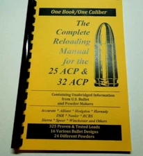 25 ACP & 32 ACP  The Complete Reloading Manual Load Books USA  Latest Version