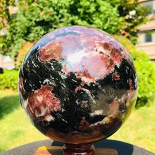 11.92LB Natural astrophyllite quartz "fireworks stone" crystal ball therapy 150