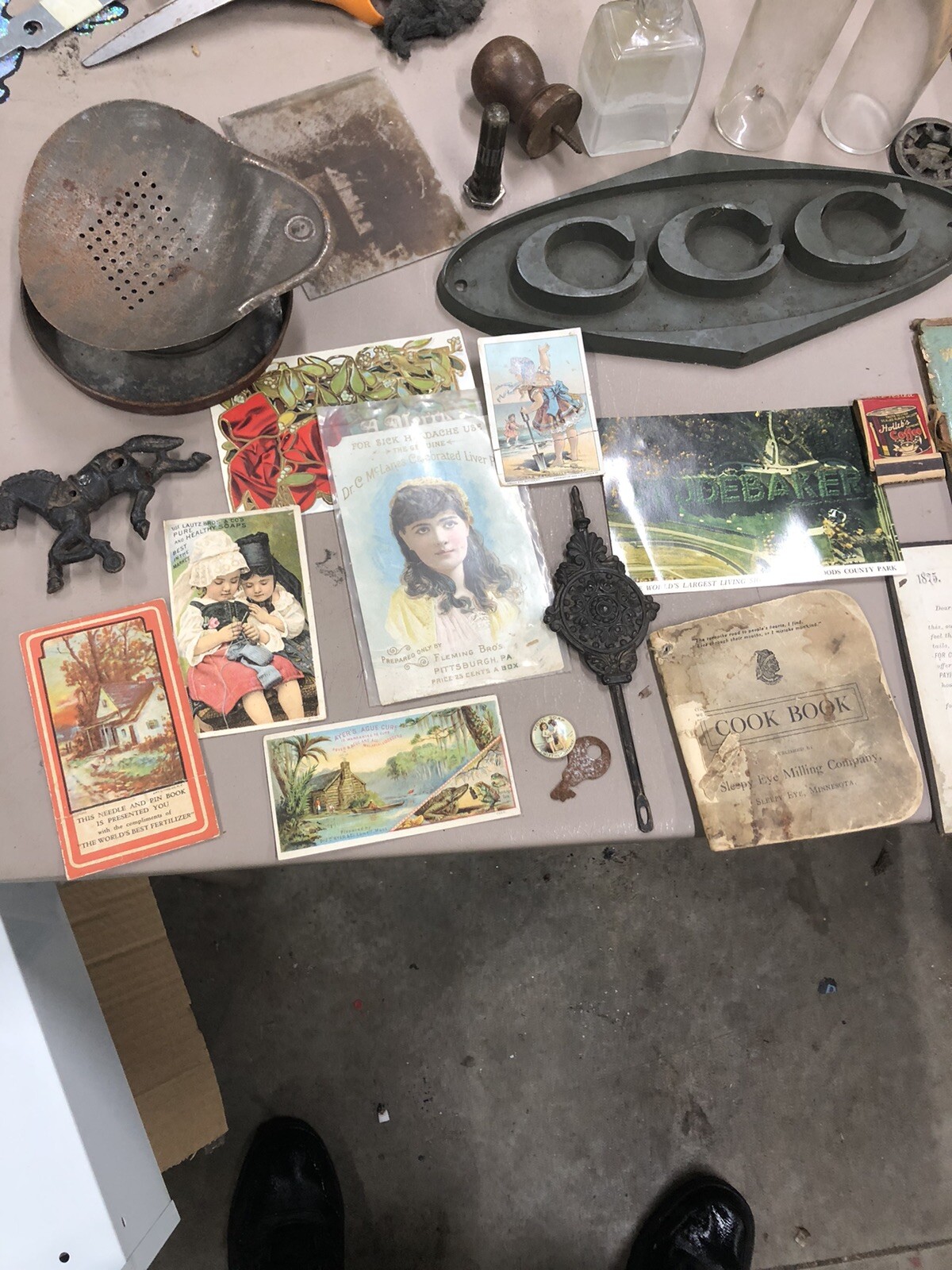 Huge Vintage Lot. Pins. Antique Car Vases ? As Old As 1871. Veery Cool