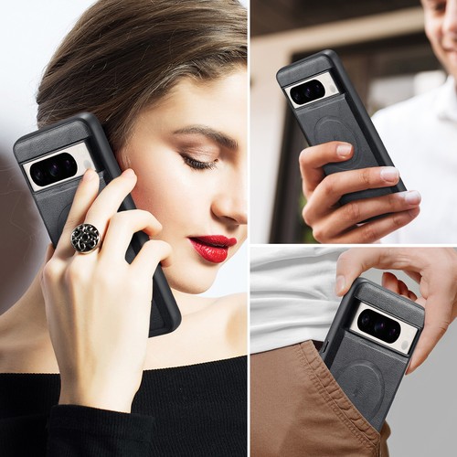 Funda protectora delgada magnética de cuero a prueba de golpes para Google Pixel 8 Pro/7 Pro/8/7 - Imagen 8 de 35