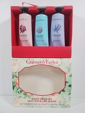 CRABTREE EVELYN Hand Therapy 3pc Gift Set 3.5oz LaSOURCE, LAVENDER, ROSEWATER
