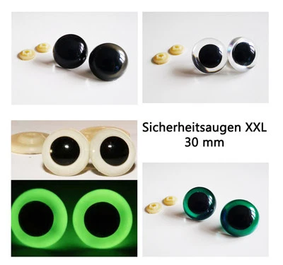 NASTAMI Sicherheitsaugen groß, Teddyaugen XL, Sicherheitsaugen 30 mm, Teddyaugen groß