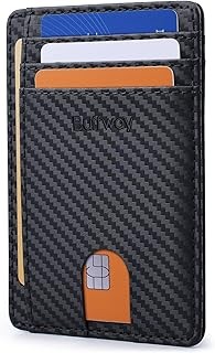Buffway Slim Minimalist Front Pocket RFID Blocking Leather Wallets for Men and W