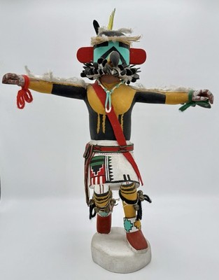 Vintage Hopi Kachina (oder Katsinam), Puppe der Adler Tänzer mit ausgebreiteten Flügeln