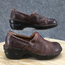 BOC Born Concept Shoes Womens 9.5 M Peggy Clog Brown Leather Casual Block C45723