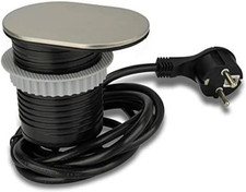 Presa Da Incasso per Piano Da Tavolo, Presa Da Tavolo, 1 Presa Schuko + 1 USB, D