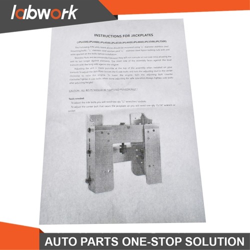 Labwork Boat Jack Plate For JPL4500 6'' Setback Adjustable Outboard - Zdjęcie 5 z 9