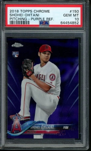 2018 Topps Chrome Shohei Ohtani RC Rookie Purple Refractor /299 #150 PSA 10