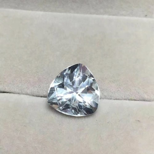 10.28Ct WHITE SAPPHIRE 12X12MM TRILLION CUT UNHEATED AAAA+ LOOSE GEMSTONE - Picture 6 of 11