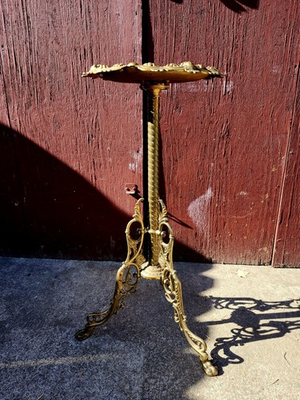 #ad Antique Victorian Brass Bradley and Hubbard Calling Card Fern Table Stand $399.00