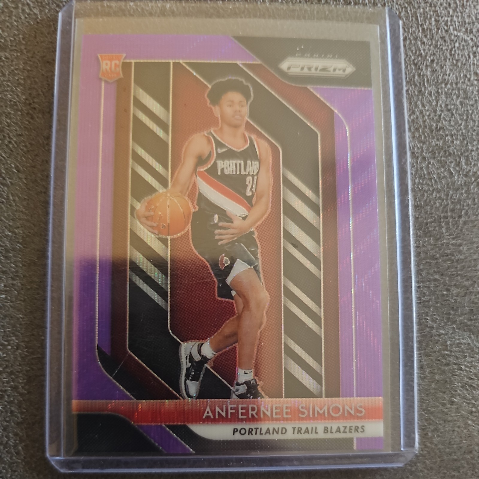 Anfernee Simons 2018-19 Panini Prizm Purple Wave Prizm RC #61 Blazers 🔥