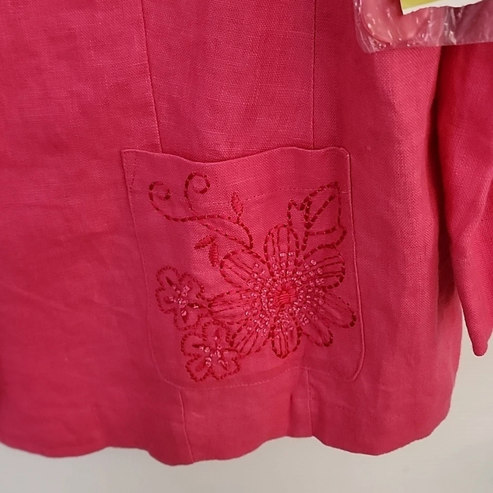 Blazer de lino nuevo con etiquetas JM Collection, 14 Foto 4 de 4