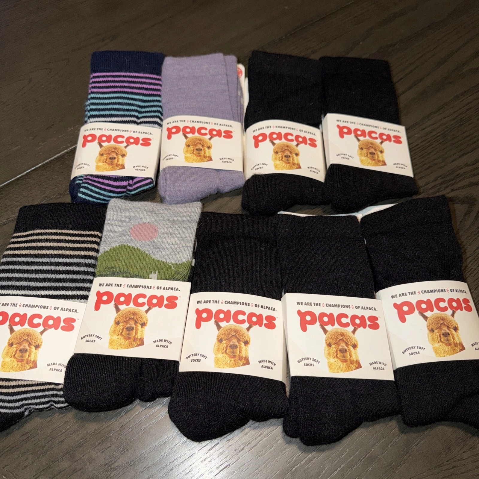 This Is A 9 Pack Of M/L Women’s Crew Alpaca Socks Made By Pacas