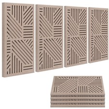 BUBOS 4 Pcs Decor Acoustic Panel 23.6x11.8" Self Adhesive Acoustic Wall Art