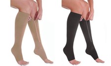 2 Pack Knee Compression Zipper Socks   Supportive Circulation Leg Sleeves