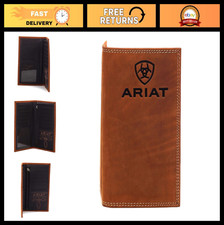 Rodeo Wallet Embossed Shield  Script, Medium Brown Leather, One Size, Durable D