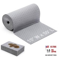 Roll Oil Absorbent Pads5 in x 50 ft Gray Absorbing Mat with Tear Lines Cut 1