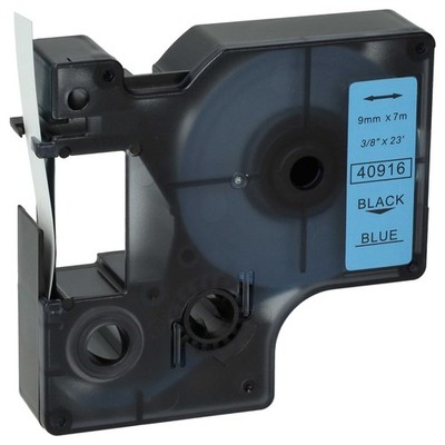 Schriftband für Dymo LabelManager 100 120P 200 100 Plus 160 Schwarz/Blau 9mm 7m