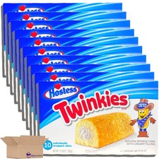 Hostess Original Twinkies Bulk Value Pack   10 Count Box | Pack Of 10 (100 Total