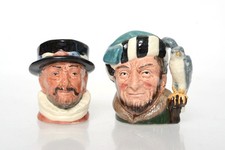Royal Doulton Beefeater / Falconer Miniature Character Jugs D6251 D6547
