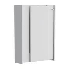 Space-Saving Wall-Mounted Foldable Table with Multi-Shelf Storage Hutch,