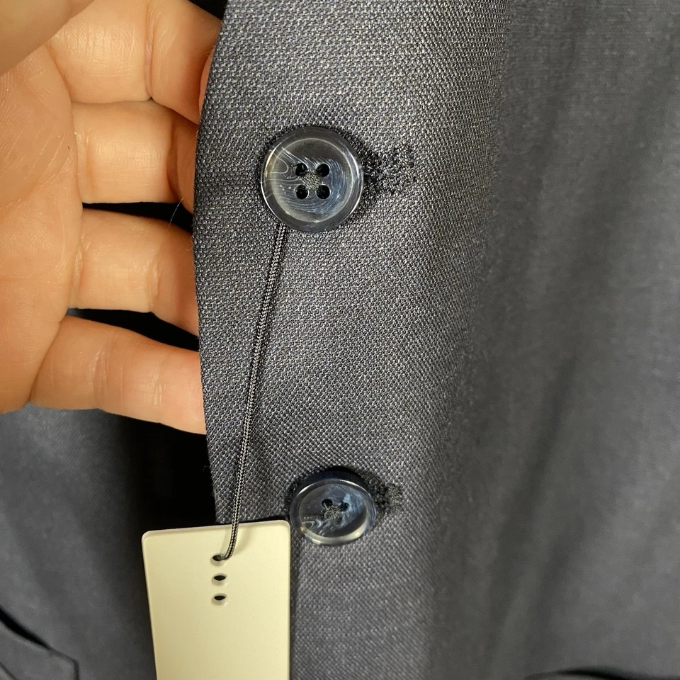 Perry Ellis Portfolio Suit Vest Men’s XL Navy Blue Sharkskin $85 MSRP - Image 4 of 4