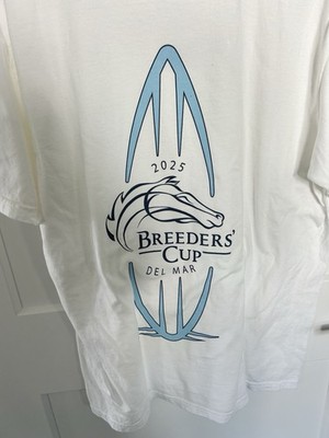 Del Mar 2025 White Graphic Tee Large