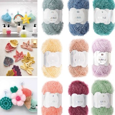 Rico CREATIVE BUBBLE 50 g 90 m robustes Garn für Bade-/Spül-Schwämme, Amigurumi