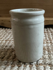 Antique Stoneware Earthenware 5.5 Inch Marmalade Jam Preserve Jar Stamped FMF G