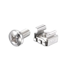 Rack Screws, M6x12mm Screws and Cage Nuts 50Set for Server Shelf Rack