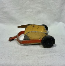 Vintage Silk Toy Aluminum Toy Tractor Trailer Cultivator