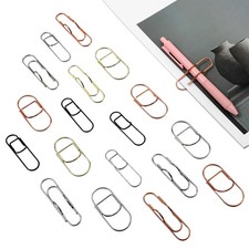 24 PCS Metal Pen Clip, Multi-color Pencil Pen Holder Clips for Notebooks, Jou...