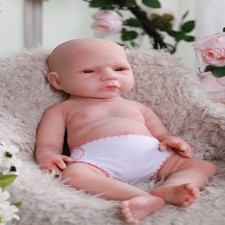 Drink-Wet System 18.5"Reborn Baby Dolls Full Platinum Silicone Baby Girl Newborn