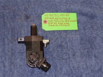 HEIMATEC VDI 20 DIN1809 ADJUSTABLE LIVE TOOLING PART No.8 040 14004