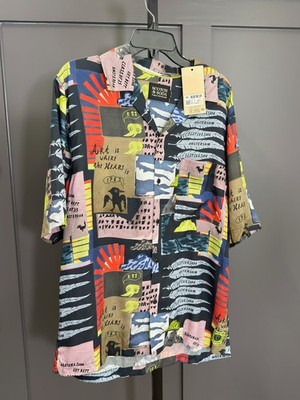 NWT Scotch & Soda Relaxed-Fit All-Over Printed SS Shirt, $148 MSRP
