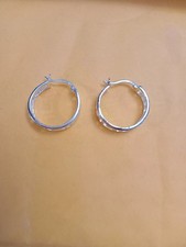 vintage sterling silver large hoop earrings